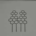 Small Trellis for Potted Plants, 15.94 inch Metal Plant Trellis for Climbing Plants Indoor Pot Honeycomb Shape Lattice for Ivy Vines Hoya Houseplants Flower 2 Pack