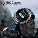 LULULOOK Titanium Band for Samsung Galaxy Watch Ultra 47mm(2024/2025), DLC Coating 24mm Width Replaecment Watch Band for Galaxy Watch Ultra (Black)