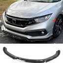 Front Bumper Lip Splitter Spoiler Fit for Honda Civic LX/Sport/EX/Si/Touring 2016-2021 Hatchback/Coupe/Sedan, 4pcs Accessories Air Chin Body Kit (Gloss Black)