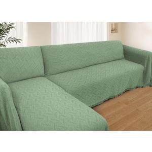 HOMERILLA Sectional Couch Covers for Sectional Sofa L Shaped Sofa Cover Blanket 2 Pieces L Shape Furniture Protector for Pets Dogs (Sage, XX-Large)