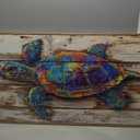 Sea turtle Wall Art For Living Room Large Size Framed Canvas Wall Art Abstract Wall Decor Abstract Art Paintings Modern Artwork Decor for Bedroom Bathroom 48x24in