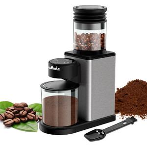 Wancle Conical Burr Electric Coffee Grinder with Touchscreen Coffee Bean Grinder - Precision Timer, 25 Grind Settings, Anti-Static, Stainless Steel, Easy to Clean