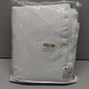 Diraysid 100% Blackout White Curtains Linen Curtains for Bedroom Grommet Thermal Insulated Room Darkening Drapes (2 Panels, W52 x L84 Inch)