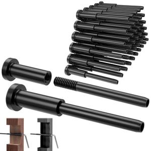 Black Cable Railing Hardware - 50 pcs 1/8" T316 Stainless Steel Invisible Receiver Swage Stud End for 2"x2" Wood Metal Post - Deck Cable Railing Kit