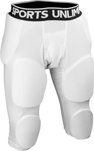Sports Unlimited Omaha 7 Pad Integrated Adult Football Girdle for Men, Football Girdles with Pads M
