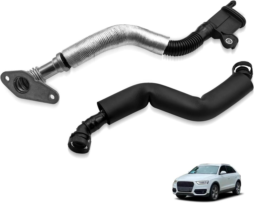06J103221 Uselection Crankcase Breather Hose Oil Separator Tube Pipe Compatible for Audi Q5 A5 A6 A4 06J103221A 06H103213J