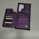 Vinich for Samsung Galaxy S24 Ultra Wallet Case with Card Holder, RFID Blocking Credit Slots Kickstand Shockproof Phone Cover Fit for Galaxy S24 Ultra 6.8" Purple