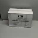 KIRE 175Pcs Blue Plastic Plates with Silver Rim & Disposable Silverware with Blue Handle & Silver-rim Cups & Hand Napkin & Plastic Dinnerware for Parties/Wedding/Graduation