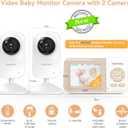 ebemate Video Baby Monitor with Two Camera, 2.8" LCD Screen with 2-Way Talk Cam Monitor and 5 Soothing Lullabies Baby Monitoring EB29-2