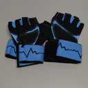 MhIL Workout Gloves for Men  Comfortable Gym Gloves for Men with Enhanced Grip for Safety and Hand Protection  Weight Lifting Protection with Wrist Wraps Support for Performance Boost and Style (Large: 8.1 - 8.6", Blue)