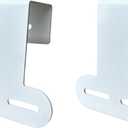 Solar LED Light Mounting Fence Bracket  Powder-Coated Aluminum, Weather-Resistant Outdoor Hanger, Panel Hook, and Sign Mount (2 Pack, White)