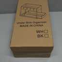 DEKAVA Cabinet, 2 Pack Under Sink Organizer, 2 Tier Sliding Bathroom Kitchen Organizer, Large White ABS Baskets, Easy Install & Clean