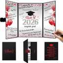 Graduation Guest Book 2026, Red Graduation Decorations, Graduation Guest Board A