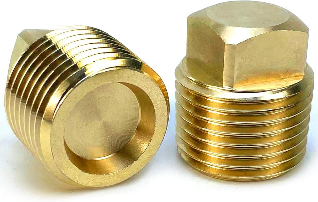 Boat Plugs 1/2 Inch Npt Solid Brass Boat Drain Plug, 2 Pack Garboard Drain Plug Boat Drain Plug Fits Most Boat Hulls (1/2 Inch NPT)