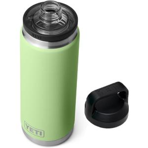 YETI Rambler 26 oz Bottle, Vacuum Insulated, Leakproof, Stainless Steel with Chug Cap (Key Lime)