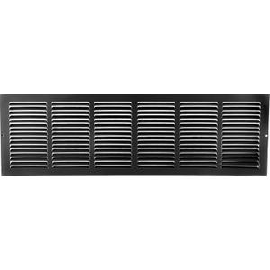 30"w X 8"h Steel Return Air Grilles - Sidewall and Ceiling - HVAC Duct Cover - Black [Outer Dimensions: 31.75"w X 9.75"h]