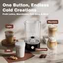 Cold Foam Maker 9oz Electric Milk Frother Handheld-free Milk Foamer for Coffee Cappuccinos Macchiato (Onyx Black)