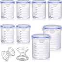 Remerry 8 Sets Paint Container with Stainless Steel Mixing Ball Touch up Storage Cups with Lids Paint Containers Storage Airtight for Repainting (800 ml)