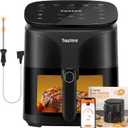 Tastee Air Fryer, 8-in-1 Compact 5.5QT AirFryers, 450F Digital Airfryer Dehydrator with Dual-sensor Smart Probe, 24 Presets One-touch Cooking, In-app Recipes with Window, Dishwasher-safe & Non-stick