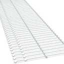 SNAP SHELF Silver Wire Easy Add-On Shelving, 2 Pack, White