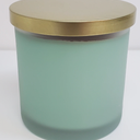 Sprayed Glass Candle W/Metal Lid Sage 6 Pack