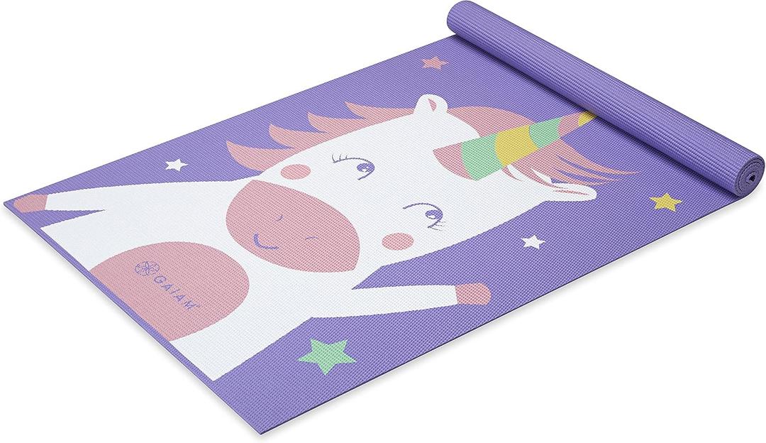 Gaiam Kids Yoga Mat Exercise Mat, Yoga for Kids with Fun Prints - Playtime for Babies, Active & Calm Toddlers and Young Children