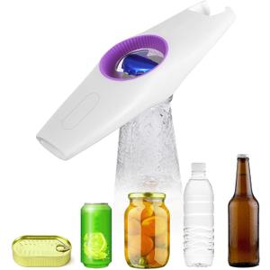 2 x NTOUSIUY 5-in-1 Multifunctional Bottle Openers, Easy to Open Beer & Soda Can Opener, Pull Tab & Jar Opener, and Water botter; For the Senior, Children, Women, Weak Hands, Drink Lovers(Purple)