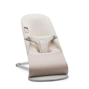 BabyBjrn Bouncer Bliss, Light Beige, 3D Jersey | 2-in-1 Adjustable Baby Bouncer Seat and Toddler Chair, Newborn to Toddler (8-29 lbs), 4 Positions, Lightweight & Portable