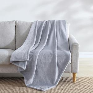 Eddie Bauer - Blanket, Super Soft Reversible Sherpa & Brushed Fleece Bedding, Throw Blankets for Couch, Ideal for Lounging (Ultra Lux Solid Grey) (50" x 60")