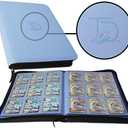 TopDeck 500 Card Ringless Zip Binder Pro - 9-Pocket Pages Side Load Sleeve TCG Storage Portfolio, Compatible with Pokemon, Yu-Gi-Oh, One Piece, MTG, Comic Trading Collectible Cards - Blue