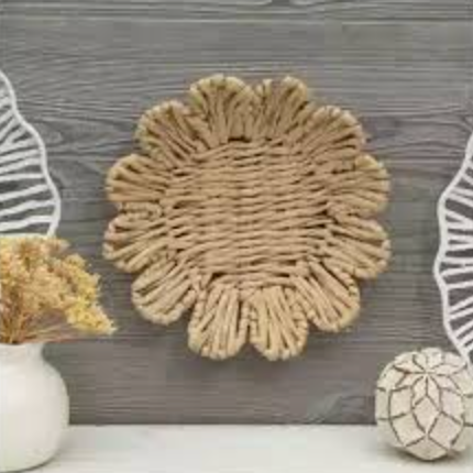 Flower Woven Dish 8" 2 pcs