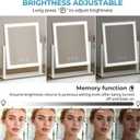 Vanity Mirror with Lights, 3-Color Dimmable & Adjustable Lighted Makeup Mirror with Smart Touch and 360 Rotation
