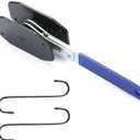 ITEFDTUTNE Brake Caliper Press Tool, Steel Heavy Duty Car Ratcheting Brake Caliper Piston Spreader Press Tool with 2 Hooks for Cars, SUVs and Light Trucks