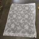 FINECITY Ivory Lace Curtains 45 Inch Length, Vintage Sheer Curtains Short for Windows, Country Leaf Floral Patterned Privacy Lace Curtain Panels for Kitchen Window, 52 x 45 Inch, Ivory, 2 Panels