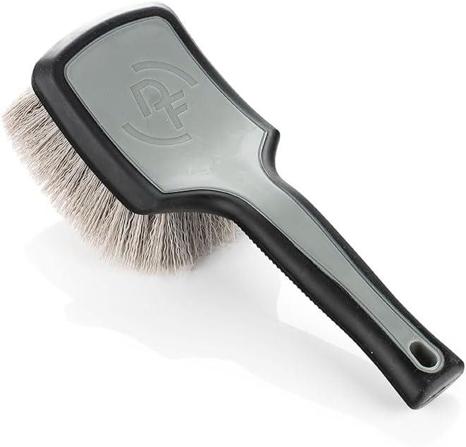 Detail Factory - ProGrip XL Tire Brush - Ergonomic ProGrip Handle - Stiff Synthetic Bristles to Cut Through Grime - Grey and Black (Gray)