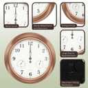 Pure Garden Indoor Outdoor Clock Thermometer Combo - Waterproof Outdoor Wall Clock with Temperature and Humidity - Silent Battery Operated Quartz Clock for Bathroom Patio or Pool, Large