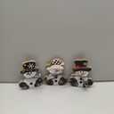 3 Pcs Christmas Wood Centerpieces for Tables Wooden Snowman Table Decor Rustic Merry Xmas Tabletop Signs Block Winter Desktop Decorations Indoor Tiered Tray Office Desk Shelf Home Mantel Holiday Party (Large, Black and White)