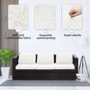 Outdoor Cushion Covers Set, 8PCS Patio Furniture Couch Seat Slipcovers, Replacement for Sofa Sectional Chair (CoverOnly)