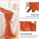 2 Pack 10 Ft Cheesecloth Table Runner Orange Gauze Long Table Runners Boho Gauze Cheese Cloth Table Runner Rustic Sheer Runner for Wedding Party Table Decor ( 35 x 120 Inch )