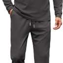 COOFANDY Men's Tracksuits 2 Piece Casual Athletic Sweatsuit Quarter Zip Pullover Long Sleeve Running Sport Outfits (Dark Grey), XXL