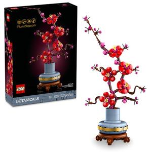 LEGO Botanicals Plum Blossom Building Sets for Adults - Artificial Flower for Dinner Table Centerpiece, Living Room Home Decor, Ages 18+ - DIY Craft Kits - Gift for Birthdays - 10369, Factory Sealed