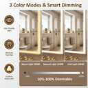 Lighted Medicine Cabinet with Mirror 20x26 IN, LED Medicine Cabinet Mirror with 3-Colors Dimmable Light, Defog, Medicine Cabinet with Lights Built-in Sensing Light, 2 Outlets, Recessed or Wall Mount