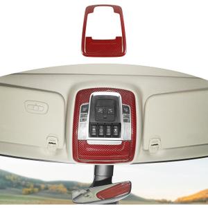 for RAM Overhead Console Panel Trim Cover Fit for RAM 2018-Present Red Carbon Fiber Interior Accessories, 2pcs