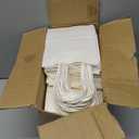 qiqee 100Pcs Mini White Paper Gift Bags with Handles Bulk 4.5"2.5"6" Gift Bags Multiple Uses