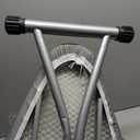 BKTD Ironing Board, Heat Resistant Cover Iron Board with Steam Rest, Non-Slip Foldable Ironing Stand. Heavy Sturdy Metal Frame Legs Iron Stand(13 * 34 * 53 Inches) (Silver Gray)