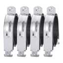 uxcell Rubber Cushion Strut Clamp 4Pcs 4-31/64" Cushioned Clamp Strut Rigid Steel Pipe Clamp for Mounting PEX Pipe Tubing to Strut Channels