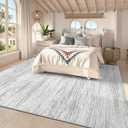 Area Rug 8x10 Living Room Rugs: Washable Modern Rug Large Non-Slip Soft Rugs Stain Resistant Printed Rug Indoor Carpet for Bedroom Kitchen Dining Room Nursery Playroom Home(Grey, 8'x10')