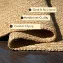 Chardin home Hand Woven Natural Jute Braided Rug 2x5 Runner Oval| Rustic Boho Farmhouse Style | Solid Natural Fiber Rug for Hallway, Entryway, Kitchen, Bedroom, Dining Room, Study, Office