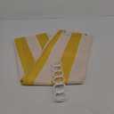 YOZSLGU Yellow and White Shower Curtain Striped Fashion Modern Minimalist Fabric Bathroom Decor Curtains with Hooks, 70" W x 70" H