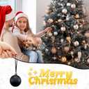 2 x JUNEBRUSHS 300Pcs Christmas Ornament Ribbon Hangers, Hand Tied String Ties Ornament Loops Thin Ribbon for Ornaments Christmas Tree Hanging Decoration Black